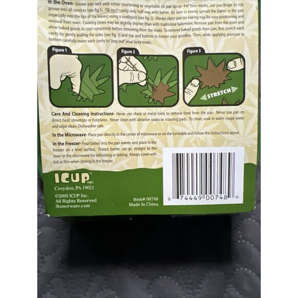 Stonerware Silicone Marijuana Leaf Baking Pan 6 Pc Goodies KitchenGnu Bakeware - Picture 5 of 12